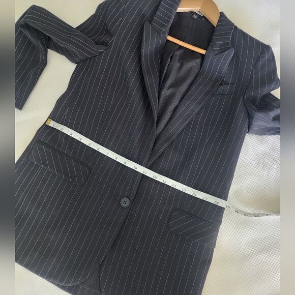 Express button front blazer sport jacket minimalist contemporary - Picture 9 of 16